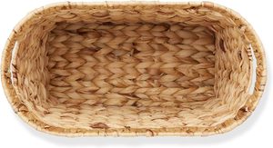 Paniers de rangement en jacinthe d'eau écologiques de haute qualité avec poignées pour vêtements, style rustique, multi-usages, chambre à coucher, salon - Product Image 3
