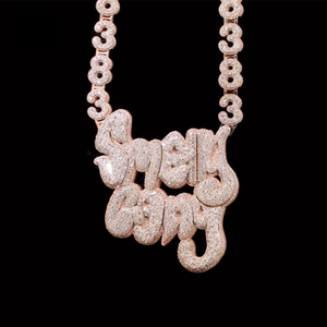 Colgante con Letra Inicial Personalizado de Lujo, Estilo Hip Hop, con Incrustaciones de Diamantes, Moissanita VVS Certificada por GRA, Joyería Fina para Hombre - Product Image 5