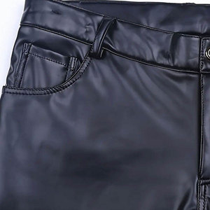 Genuine <b>Leather</b> <b>Pants</b> Classic Straight Fit High Lightweight Casual Soft Lining Comfortable Everyday Fashion Wear Durable Design - Product Image 5