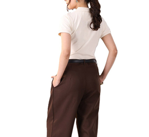 เสื้อเชิ้ตผู้หญิงลำลองใส่สบาย ขายส่ง แห้งเร็ว ระบายอากาศดี เป็นมิตรกับสิ่งแวดล้อม ผ้าฝ้าย 100% ดีไซน์มินิมอล แขนสั้น - Product Image 4