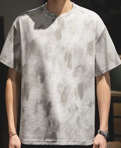Camiseta Oversize de Manga Larga Estilo Hip Hop Retro Americano, Diseño Minimalista con Bloques de Color, Lavado Vintage, Estampado Tie-Dye en Toda la Prenda - Product Image 1