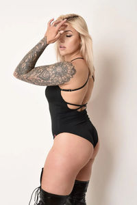 Body sculptant de performance respirant à séchage rapide, coupe ajustée, une pièce, pour femme, danse du ventre, extensible, Spandex/Nylon, mode OEM - Product Image 6