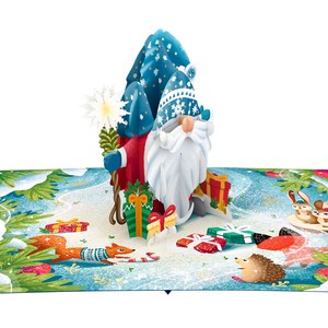 Carte de vœux de Noël personnalisée en 3D avec enveloppe pour événement de Noël, carte artisanale sur le thème du Père Noël - Product Image 1
