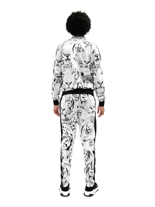 Chándal de compresión para hombre, mezcla de nailon y elastano, ajuste muscular, chaqueta con cremallera completa, pantalones deportivos, elasticidad en cuatro direcciones - Product Image 4
