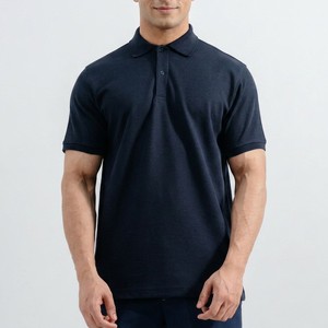 Polo de Manga Corta para Hombre, Color Sólido, Algodón Piqué, Corte Regular, Estilo Casual, Diseño con Botones, Tejido Transpirable - Product Image 1