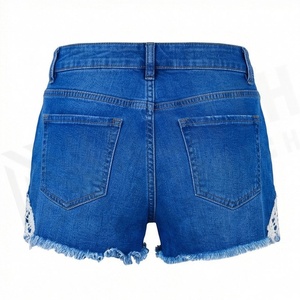 Fashion Women Vintage Straight <b>Denim</b> Shorts Ripped High Waist <b>Stretch</b> Casual Summer Streetwear Outdoor Trendy Outfits - Product Image 2