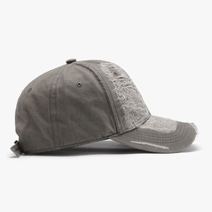 Casquette en toile délavée 100 % coton respirante et imperméable, style streetwear sportif à 5 panneaux, avec logo personnalisé et détails métalliques – Vente en gros - Product Image 2