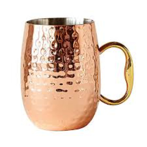 Taza Moscow Mule de Cobre Puro de Última Tendencia, Taza de Cobre Martillado Hecha a Mano con Asa de Latón, Apta para Alimentos, Vajilla Premium para Cerveza - Product Image 5