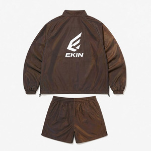 2025 New <b>Men's</b> Brown Coach <b>Jacket</b> Shorts Set Large Logo Athletic Sportswear Nylon Lightweight <b>Summer</b> Track Suit - Product Image 4