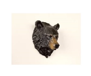 Decoración de Pared de Aluminio con Cabeza de Oso Pardo - Adorno Rústico y Artístico para Colgar en la Pared en Navidad - Product Image 1
