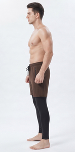 Customized Drawstring Waist <b>Shorts</b> With Side Pocket Gym Workout Mid Waist <b>Compression</b> Leggings Double Layer Yoga Pant <b>Shorts</b> <b>Men</b> - Product Image 4