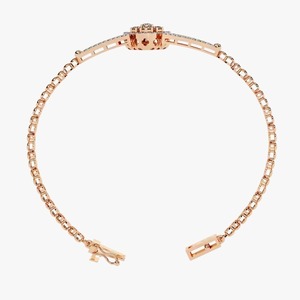 New Elegant Vintage Design Multi Shape Moissanite Diamond Bracelet Unisex <b>Rose</b> Gold Plated at Reasonable Price For Export - Product Image 3