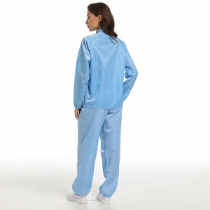 Chaqueta Reutilizable y Lavable para Cuarto Limpio, Uniforme Antiestático de Poliéster y Fibra de Carbono para Taller de Alimentos, Batas ESD - Product Image 5