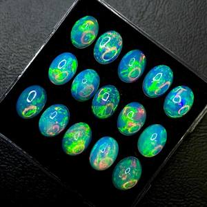 Lot de cabochons d'opale d'Éthiopie, qualité calibrée, 6x4mm à 6x8mm, opale naturelle pour la création de bijoux - Product Image 5