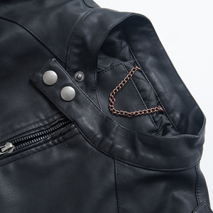 Veste en cuir pour homme, prix réduit, fabricant pakistanais, vente en gros, design de qualité supérieure, veste en cuir de motard pour homme. - Product Image 4