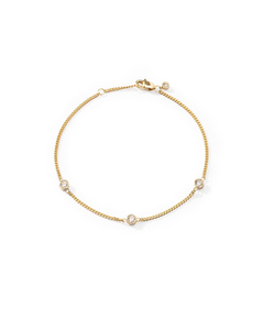 Bracelet à maillons en or massif 14 carats avec diamants de laboratoire certifiés IGI DEF VVS1, taille ronde, serti clos, style chaîne, bracelets en diamants - Product Image 5