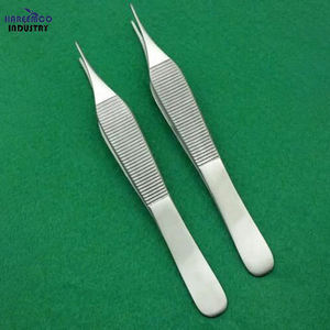 Lot de 2 pinces à pansements Adson de qualité chirurgicale, assorties, 4,75'' en acier inoxydable, certifiées CE, instruments chirurgicaux de classe I, modèle HI-1852 - Product Image 1