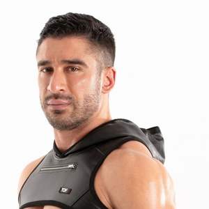 Harnais Kinky Bulldog en cuir noir, harnais de poitrine fétichiste, ajustement réglable - Product Image 6