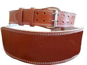 Ceinture de musculation en cuir personnalisée à double boucle, design conique de 4 pouces, pour entraînement en salle de sport et musculation - Product Image 1