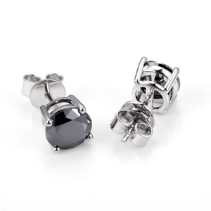 Classic Round <b>Onyx</b> Stud <b>Earrings</b> Claw Setting Unisex Everyday Wear - Product Image 3