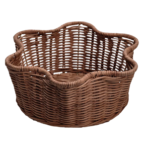 Natural Scalloped Rattan <b>Storage</b> Basket Eco-Friendly Wicker Tray For <b>Tabletop</b> Decor Premium Vietnam Rattan Organizer - Product Image 6