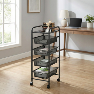 SALE EBay Wholesale Taiwan Home Storage Furniture Manufacturer MIT DIY Durable Removable 4 Mesh Storage Carts with <b>Drawers</b> - Product Image 1