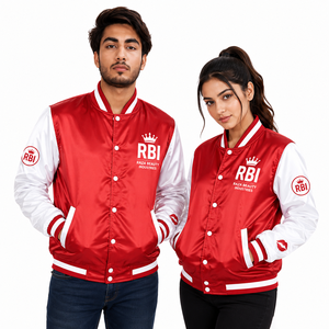 Patchs brodés personnalisés, broderie vintage 3D, veste varsity en satin, haute qualité, 100% polyester, séchage rapide, personnalisable pour homme - Product Image 5