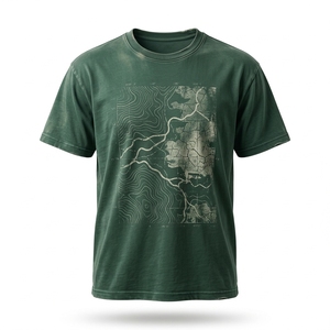 เสื้อยืดพรีเมียมผู้ชายสไตล์วินเทจ ผ้าฝ้าย 100% คอกลม แขนสั้น ทรงปกติ พร้อมส่ง รับผลิตแบรนด์ตามสั่งจากโรงงาน - Product Image 1