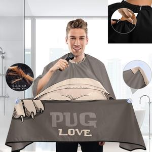 Vente en gros de capes de coiffeur personnalisées, imperméables, écologiques, en polyester noir, avec logo brodé et imprimé - Product Image 2