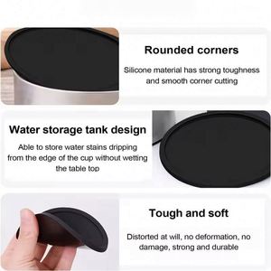 Sous-verre rond en caoutchouc souple PVC silicone pour boissons, prix d'usine, vente en gros avec logo - Product Image 4
