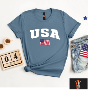 Camiseta con cuello redondo con la bandera de EE. UU., suéter universitario estilo preppy, camiseta estilo universitario, sudadera deportiva universitaria, estilo universitario de los años 90 - Product Image 3