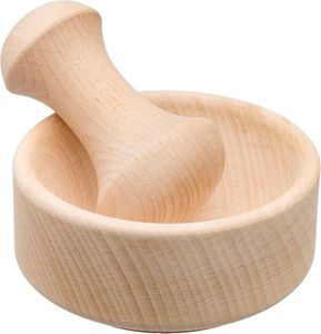 Eco Friendly Wooden Mortar and Pestle Set Heavy Duty Hand <b>Grinder</b> for <b>Herbs</b> Spices Nuts Seeds and Seasonings - Product Image 3