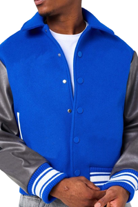 Oem Wholesale High Quality Patch Embroidery <b>Men</b> College Winter Breathable Custom Streetwear <b>Baseball</b> Letterman Varsity <b>Jacket</b> - Product Image 3