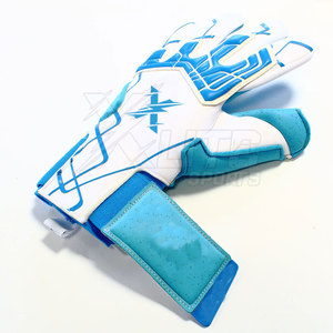 Gants de gardien de but en latex antidérapants à logo personnalisé, à usage durable, avec support pour les doigts, fermeture à boucle, unisexe, pour l'entraînement et les matchs de football - Product Image 4