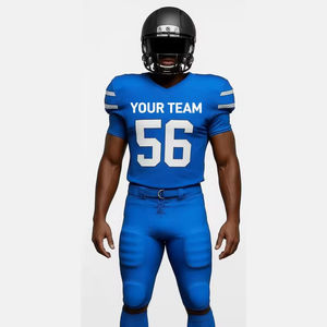 Uniformes de Fútbol Americano Personalizados, 100% Poliéster, Malla de Secado Rápido, Nombre del Equipo, Número, Impresión Sublimada Completa, Ropa OEM ODM - Product Image 1
