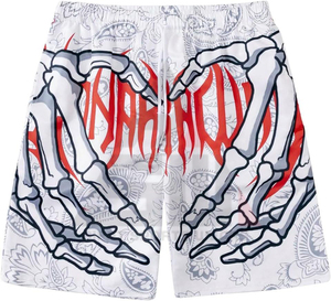 Short de bain sportif d'été en toile imprimée personnalisée avec cordon de serrage, en polyester respirant, écologique, imperméable et élastique - Product Image 2
