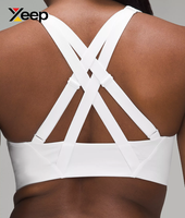 XEEP Soutien-gorge de sport pour femme de haute qualité XC-SB-167, uni, simple, respirant, bretelles réglables, coussinets amovibles, maintien élevé, séchage rapide