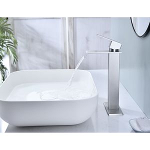 Rubinetto Monocomando per Lavabo con Cascata e Scarico a Scomparsa, Senza Troppopieno - Product Image 3