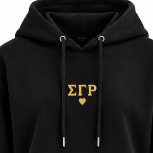 Sweat à capuche court noir personnalisé Sigma Gamma Rho pour femmes, avec motif Poodle Sororité Grecque, style streetwear - Product Image 6