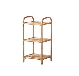 Étagère en rotin tressé à la main traditionnelle, belle solution de rangement pour petite chambre d'enfant, étagère de présentation à lattes pratique, accent décoratif pour la maison - Product Image 1