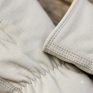 Sheep Grain Leather Anti-Slip Breathable Safety <b>Gloves</b> Straight Cuff Tear-Resistant Heavy-Duty Construction Free Welding - Product Image 6