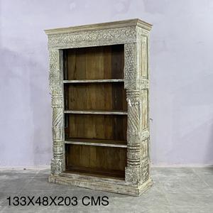 Meilleure collection d'étagères ouvertes en bois sculpté faites à la main, style antique himalayen - Product Image 1
