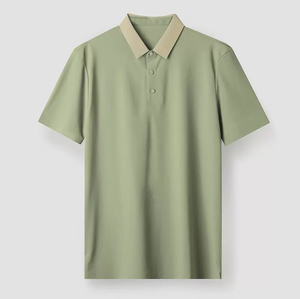 Camisa de Hombre de Color Sólido de Alta Calidad, Ropa de Algodón, Camisa Polo Negra Holgada con Logotipo para Mujer - Product Image 4