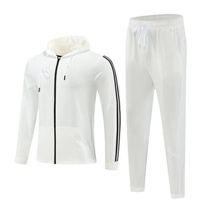 Ensemble de survêtement personnalisé avec logo, sweat à capuche zippé et pantalon de jogging, respirant et à séchage rapide, pour hommes et femmes - Product Image 2