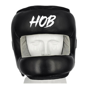 HOB <b>Boxing</b> Head Guard Red Black PU Leather Protective Gear for Adults Unisex Sport Helmet - Product Image 3