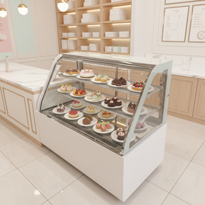 Boulangerie Pain Hôtel Mini Table Ronde Présentoir à Gâteau Rond Réfrigérateur Affichage Mini Boulangerie Comptoir Pâtisseries - Product Image 1