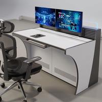 Console de travail réglable en hauteur, poste de travail assis-debout, bureau de dispatching, table de centre de commande, mobilier de salle de contrôle