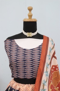 Designer Traditional Silk Lehenga Choli for Women Printed Ethnic Chaniya with Dupatta | Festive Wedding & Party Wear - Product Image 5