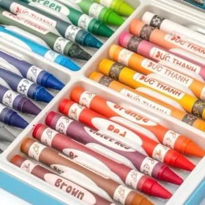 Juego de Crayones de Cera de 24 Colores en Oferta, Crayones de Cera para Dibujar, Pintar y Crear Arte con Logotipo Personalizado para Niños - Product Image 5