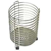Support de Couverts Rond en Métal Or Rose de Luxe, Organisateur de Cuillères et Fourchettes en Fil Métallique, Rangement de Couverts pour Comptoir, Bac de Rangement d'Ustensiles de Cuisine